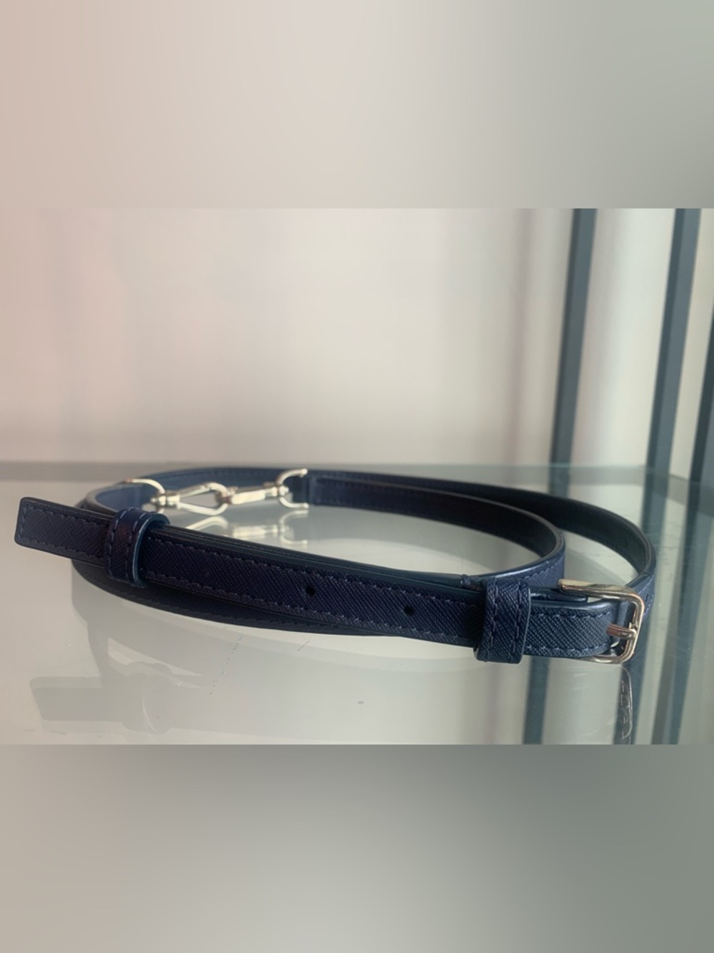 Kate Spade Cameron Boardwalk Stripe Satchel Navy Leather Crossbody Spring Summer - Picture 9 of 11